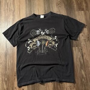 Vintage‎ Metallica Band Tee T Shirt Guitar Headstocks Skull Black Medium